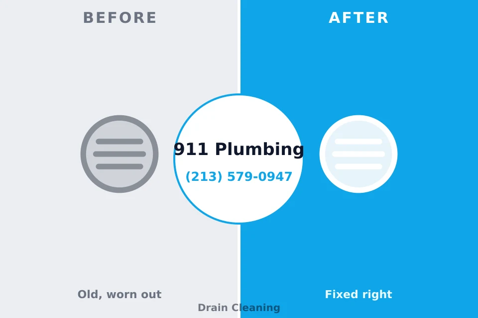 Before and after: plumbing repair Purdy, WA